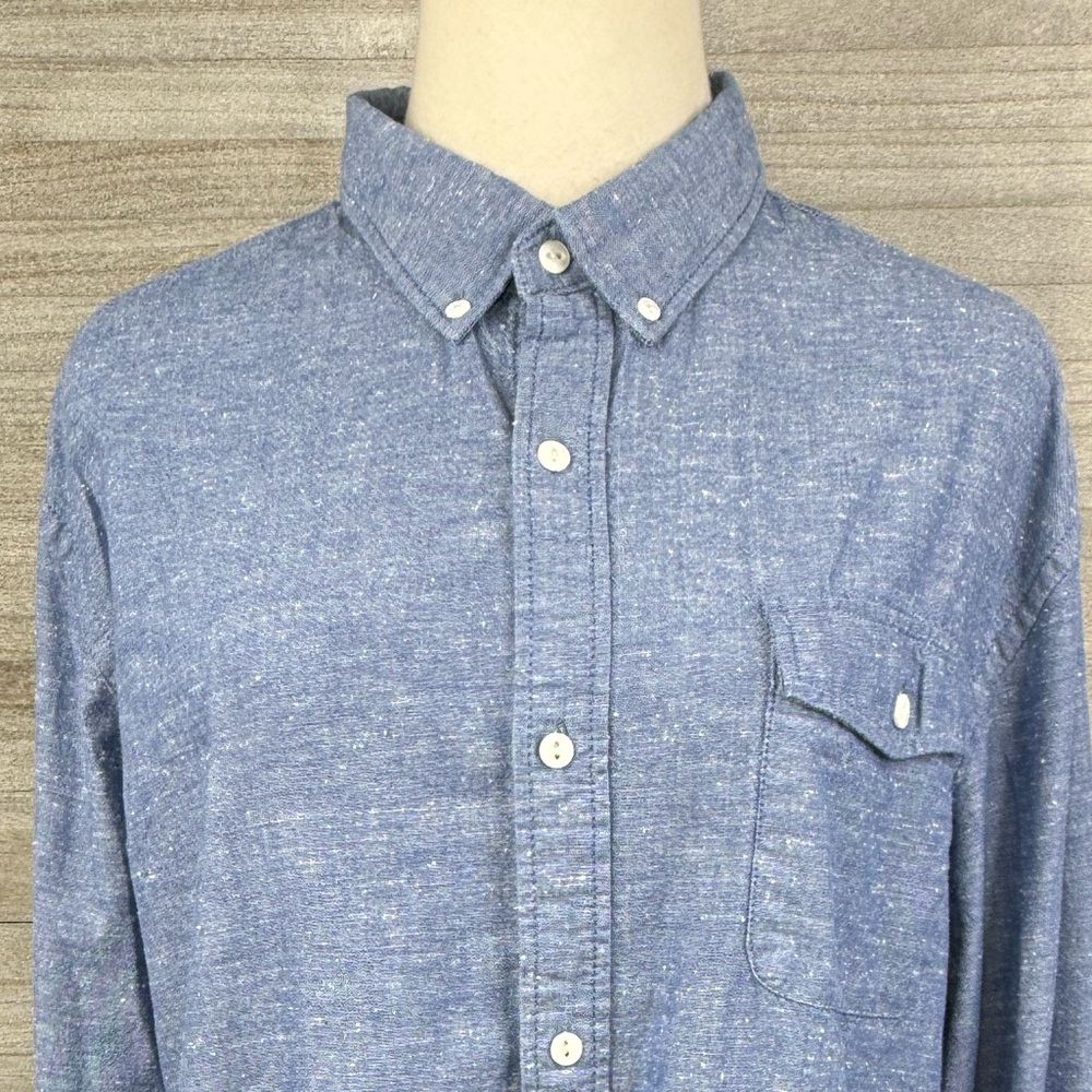 OLD NAVY Men's Slim Fit 100% Cotton Button Down Shirt Blue-XL (Tall)